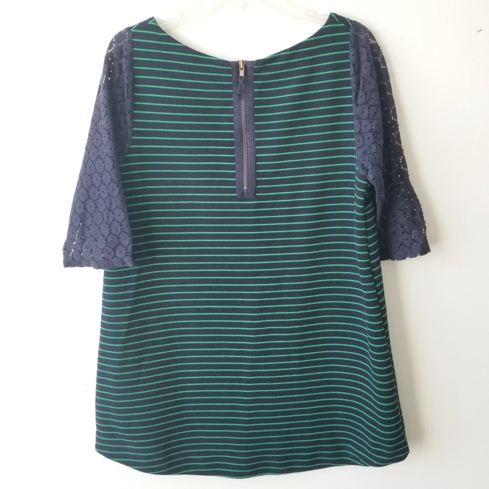 Anthropologie Postmark Forest Striped Tunic Top - Picture 3 of 6